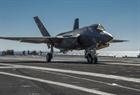 F-35C makes a successful landing aboard USS Nimitz