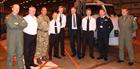 Julian Brazier with Air Branch reservist and serving Navy personnel at RNAS Yeovilton
