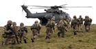 Troop Extraction. Merlin Mk3 and troops from 45 Cdo RM