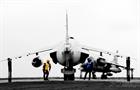 Aircraft Handlers at RNAS Culdrose with a Sea Harrier