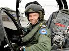 Nick Weightman in a Royal Navy Hawk