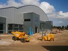 The new hangar-style supermarket under construction