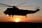 Sea King Mk 4 departing Merryfield at the end of the Open Evening (courtesy of Kevin Wills)