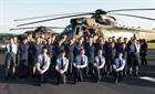 2381 (Ilminster) Squadron Air Cadets in front of the Sea King Mk4.