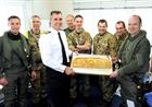 Capt Ade Orchard OBE presents 2 (AC) Sqn with a welcoming Cornish Pasty (Large) 