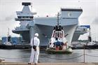 HMS Queen Elizabeth begins tracking aircraft as she flashes up her radar