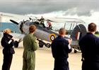 Commodore Alexander parading in the Swordfish past the Squadrons of RNAS Yeovilton – Crown copyright