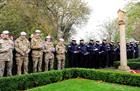 Sailors and Soldiers in the Memorial Garden at the Fleet Air Arm Memorial Garden