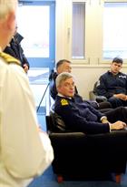 Fleet Commander listens to 771 NAS personnel