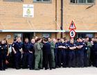 - Members of 815 Squadron await the return of 234 Flight's homecoming at RNAS Yeovilton