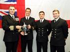 Capt Ade Orchard OBE, presents the Westland Trophy to 16 BFT Course
