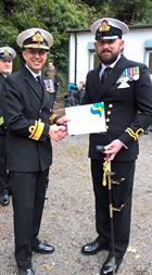 Lt Marc Pether Long Service Bar to Cadet Forces Medal