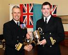 Lt Ross Gallagher and Rear Admiral Keith Blount OBE 