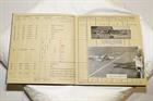 Captain Browns Log Book open at December 1945 the first ever jet powered deck landing by him 