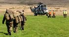 Troops deploying on Ten Tors with Sea King from 848 NAS