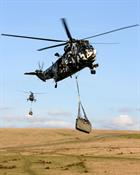 Sea Kings with under slung loads