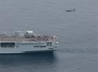 Sea Fury over HMS Ocean