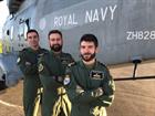 Flight commanders: Left to right. Lt Andy Mitchell, Lt George Ridley, Lt Cdr Mike Howe.