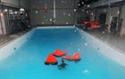 The single seat life rafts in the main environmental pool
