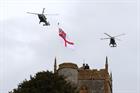 Wildcats fly over the Fleet Air Arm Memorial Church