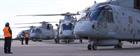 Merlin Helicopters from 820 NAS arrive back at the squadron.