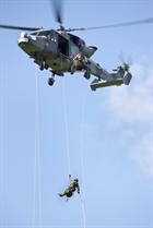 Abseiling from Army variant Wildcat 