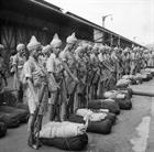 Indian soldiers during World War Two, pictured here at Singapore