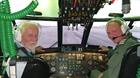 Roger McDonald and Andy McKie in the Sea King simulator at RNAS Culdrose