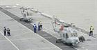 RN Lynx on deck of HMS Ocean ready to depart