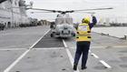 RN Lynx ready to depart HMS Ocean