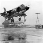 Sea Harrier lands