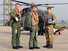 Left to Right AET Tom Wallis, Lt Alex Lovell-Smith (Pilot) and LCpl  Ross Howling (Aviation Crewman)