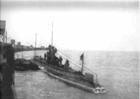 U-boat alongside Zeebrugge Mole
