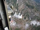 Bavarian castle of Neuschwanstein being used as a waypoint as the Sea King heads to the Alps