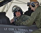 Ian Tidball in the cockpit