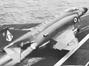 Phantom at full power about to take off on bow catapult HMS Ark Royal